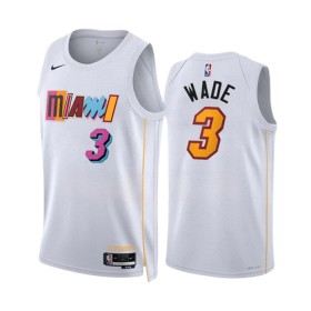 Dres Miami Heat Dwyane Wade 3 Nike 2022-23 City Edition Bijela Swingman